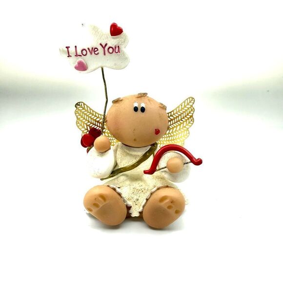 Other - Vintage Angel Cheeks Kirk's Kritters Figurine I Love You Heart 2001